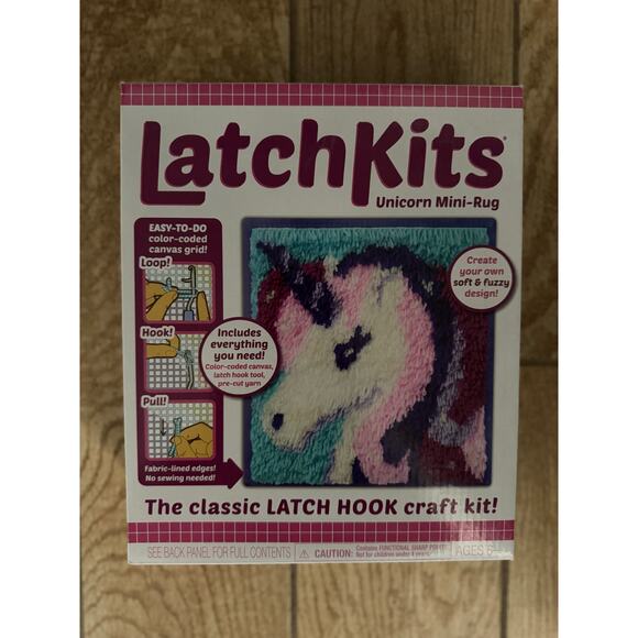 LatchKits Unicorn Mini-Rug Kit, NIB - Picture 3 of 3